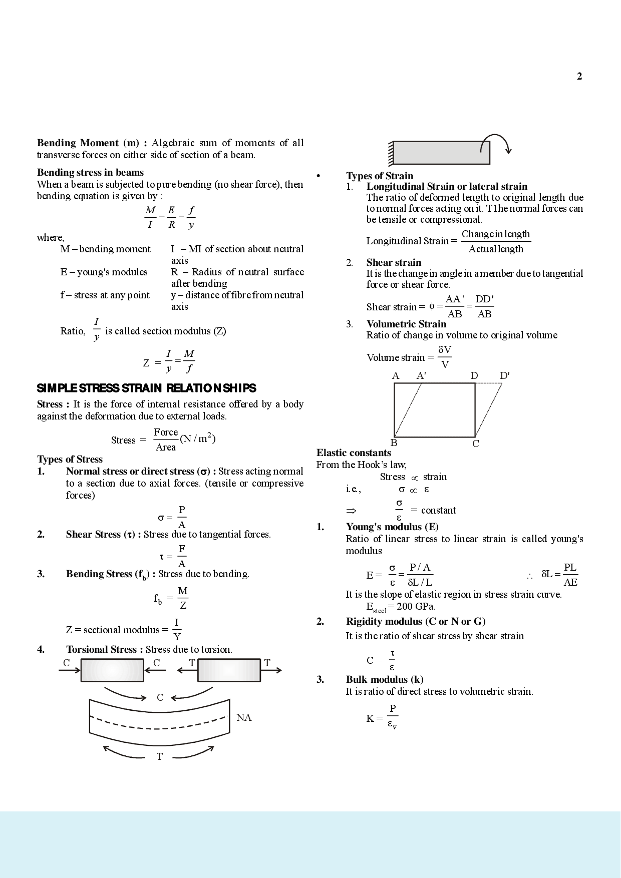 GATE Mechanics And Structural Analysis (Mechanical Engineering) Multiple Questions With Answer - Page 2