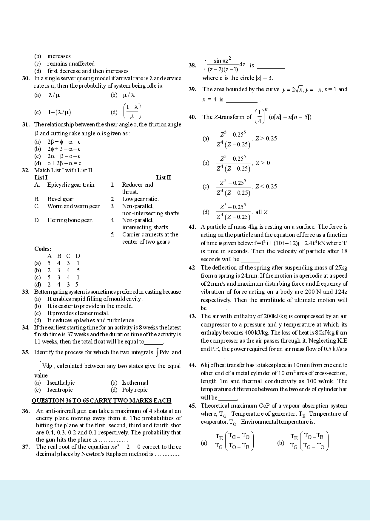 GATE Mechanical Engineering Practice Set With Solution - Page 4