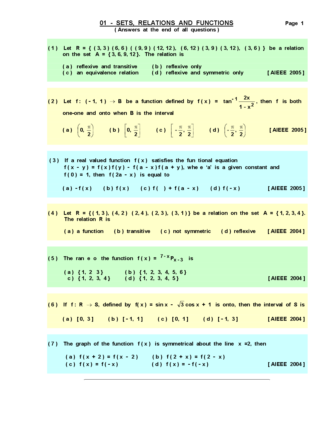 CTET Multiple Choice Questions With Answer For Mathematics - Page 2