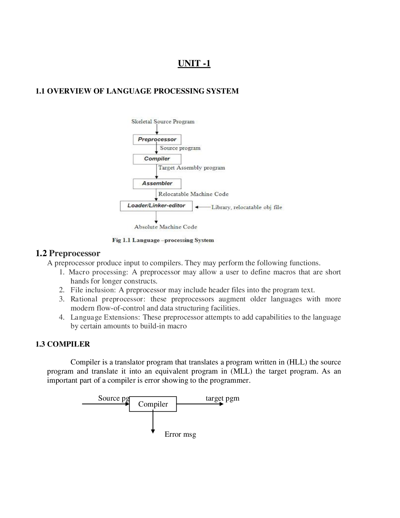 JNTU Study Material For Compiler Design (Computer Science Engineering) - Page 3