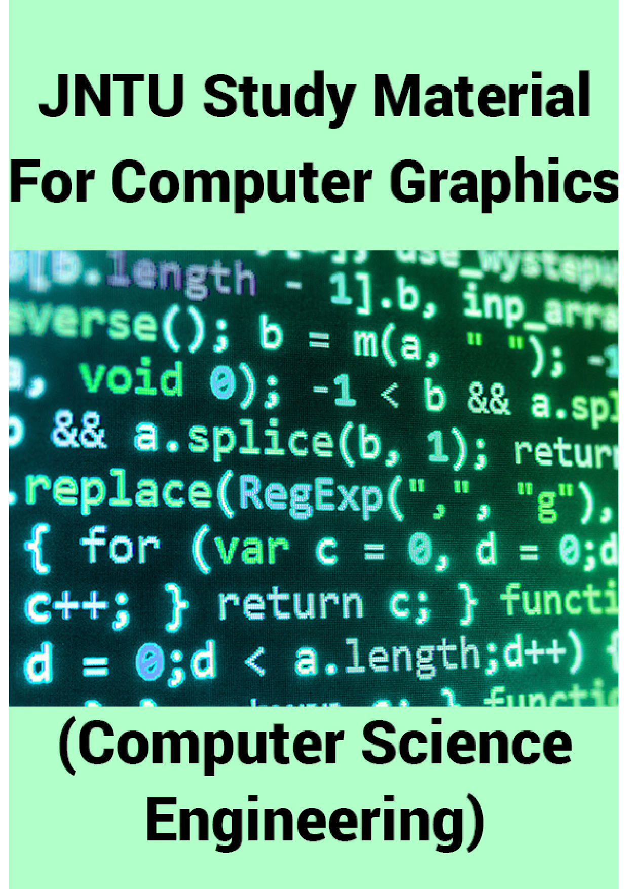 JNTU Study Material For Computer Graphics (Computer Science Engineering) - Page 1