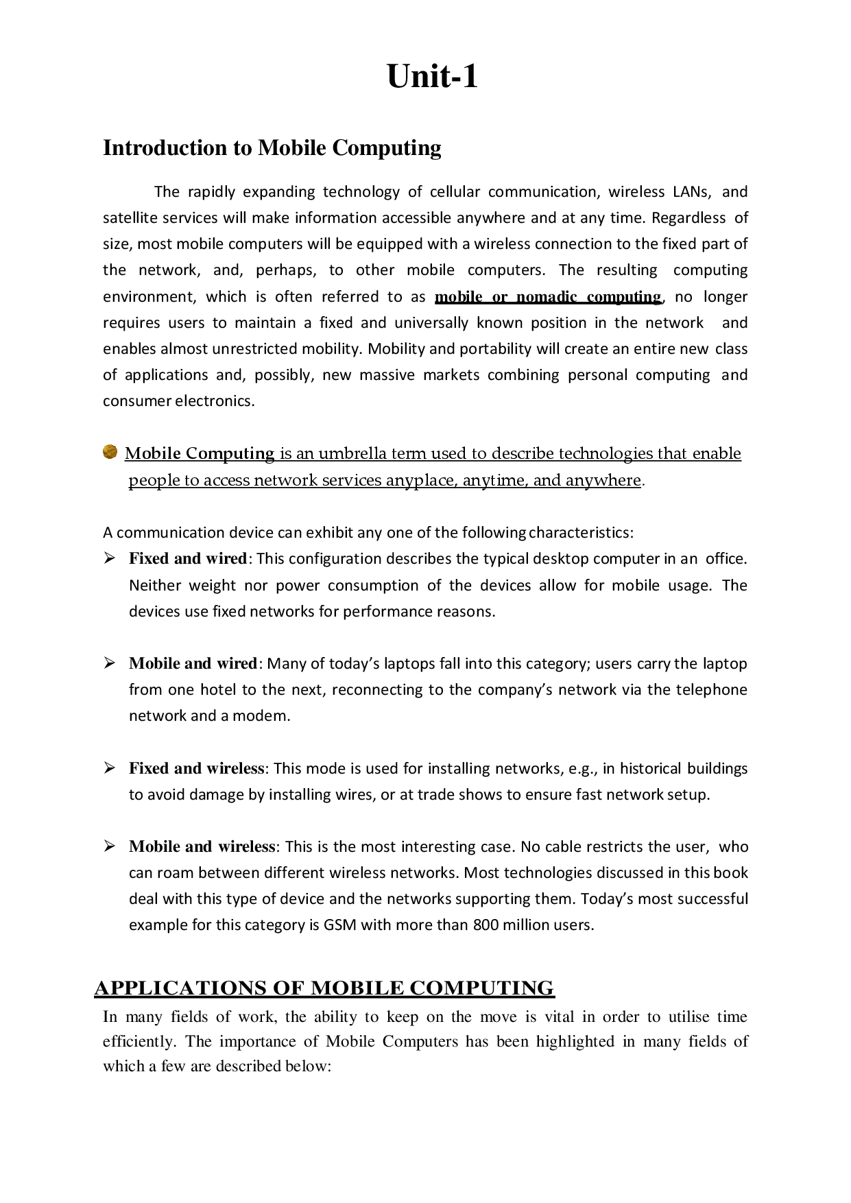 JNTU Study Material For Wireless Networks And Mobile Computing (Electronics And Communication Engineering) - Page 2