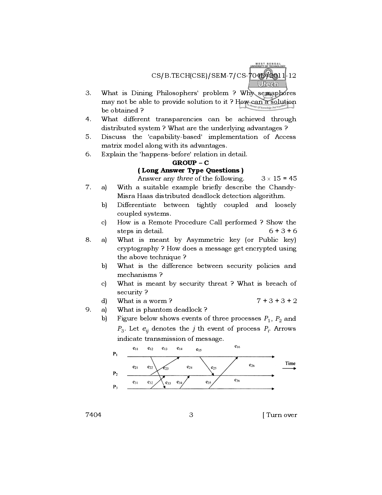 WBUT Computer Science Engineering 7th Semester Previous Year Question Paper - Page 4