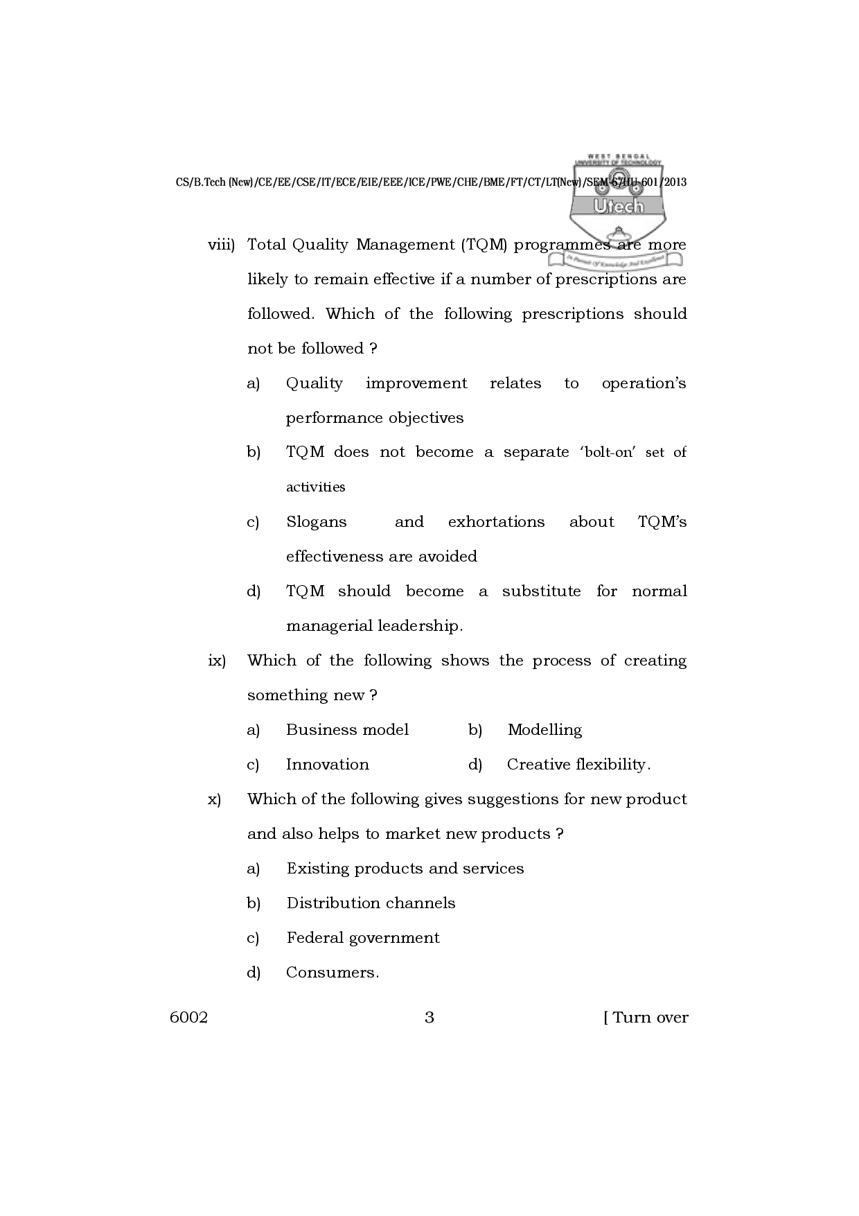 WBUT Electronics And Communication Engineering 6th Semester Previous Year Question Paper - Page 4