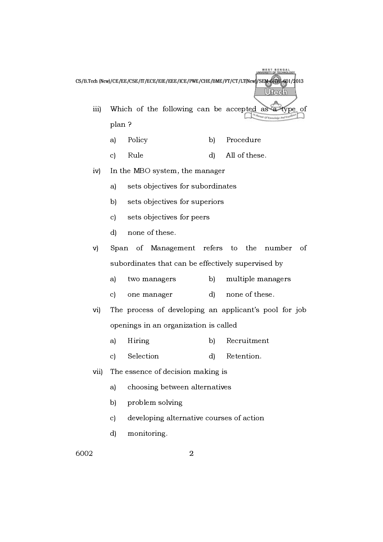 WBUT Chemical Engineering 6th Semester Previous Year Question Paper - Page 3