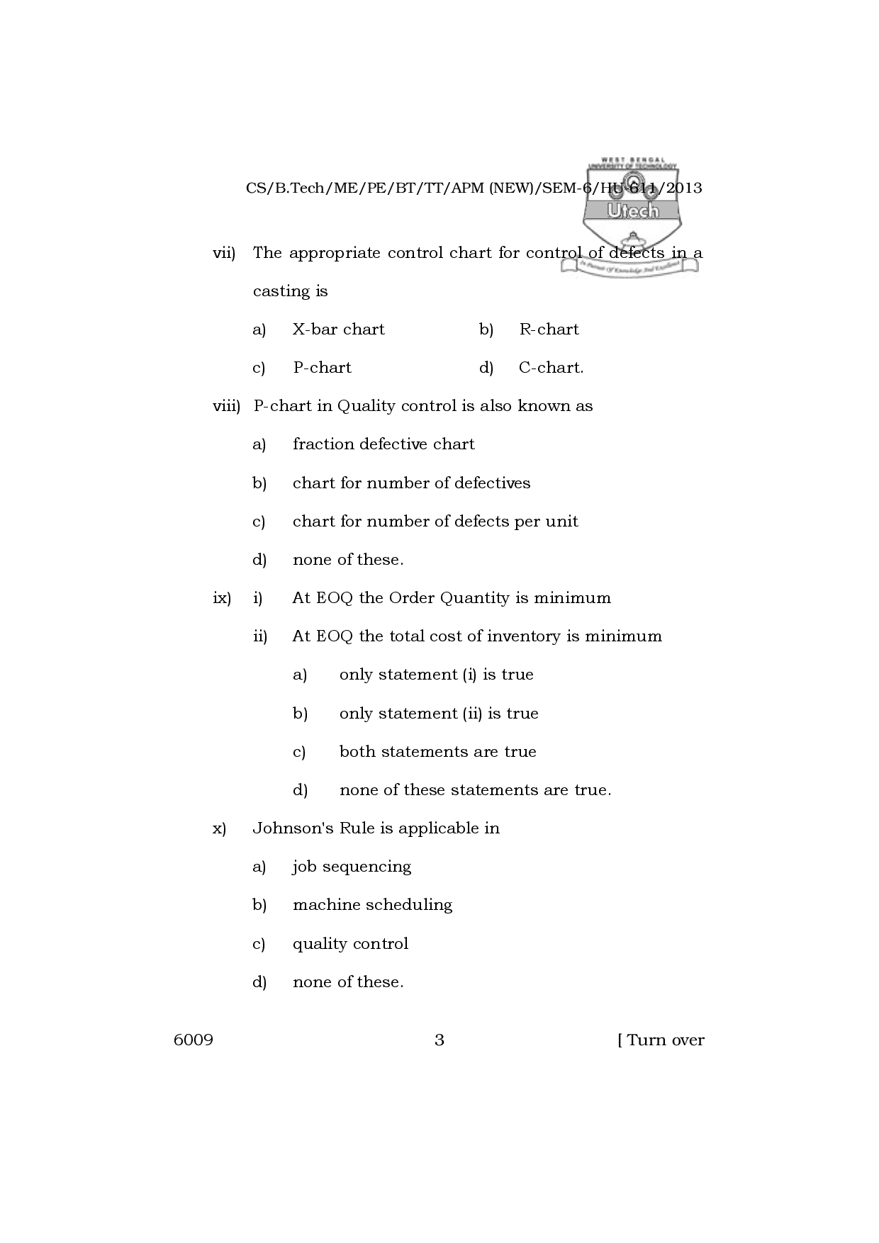 WBUT Mechanical Engineering 6th Semester Previous Year Question Paper - Page 4