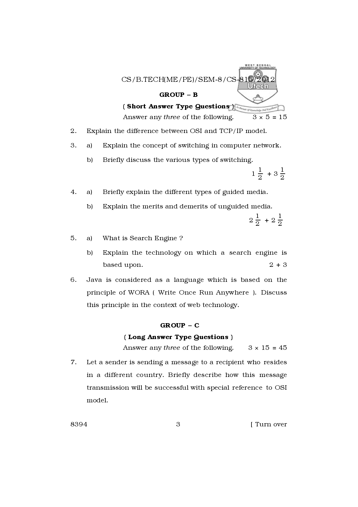 WBUT Mechanical Engineering 8th Semester Previous Year Question Paper - Page 4