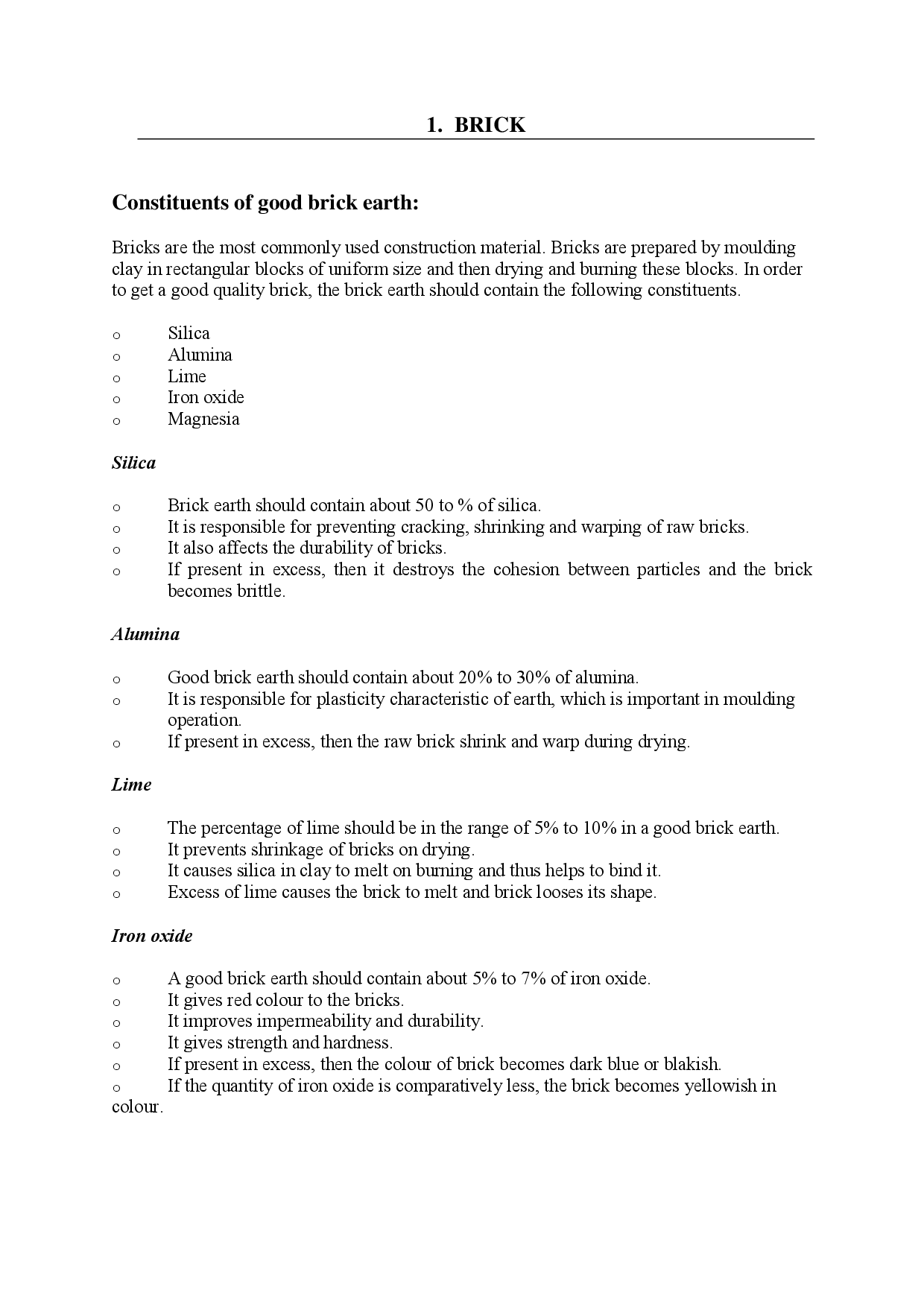 MU Study Material For Building Materials And Construction (Civil Engineering) - Page 2