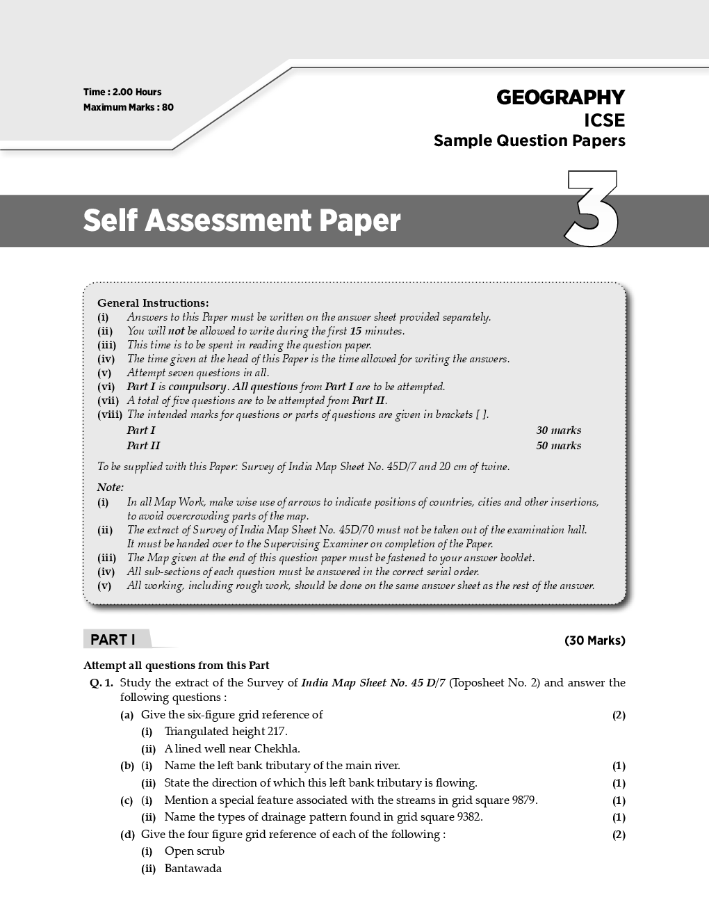 Sample question paper for class 3 icse picture