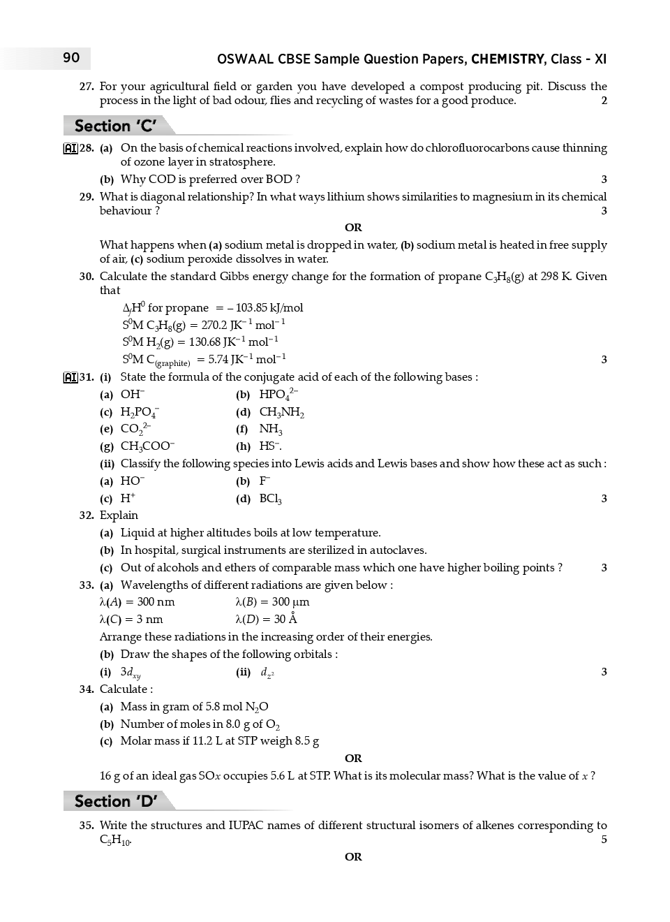 Oswaal cbse sample question papers for class 11 chemistry pdf picture