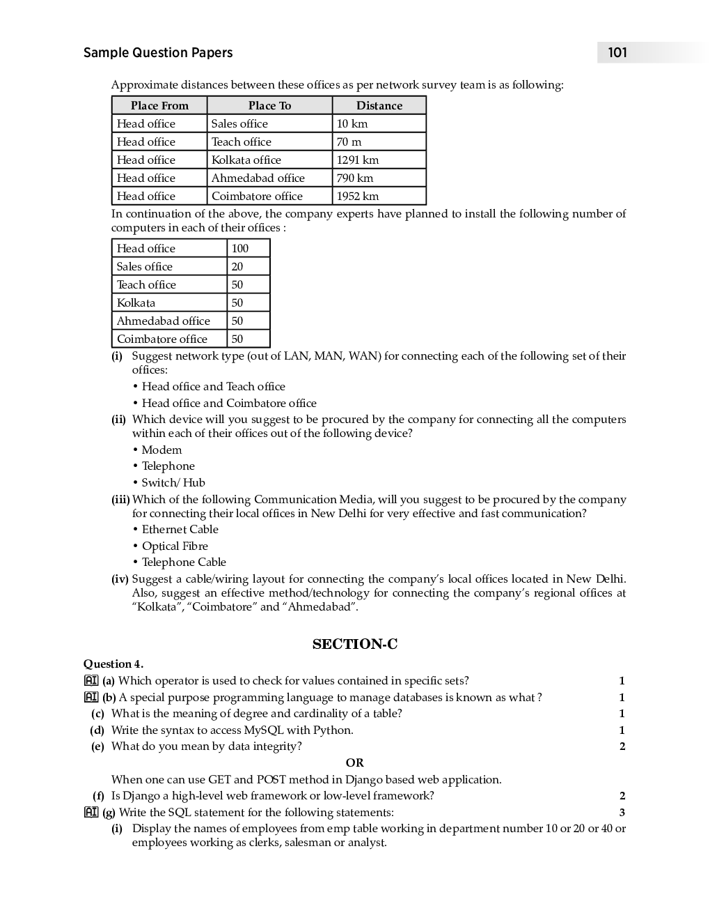 Download Oswaal CBSE Sample Question Papers 9 For CLass XII Computer Science (March 2020 Exams