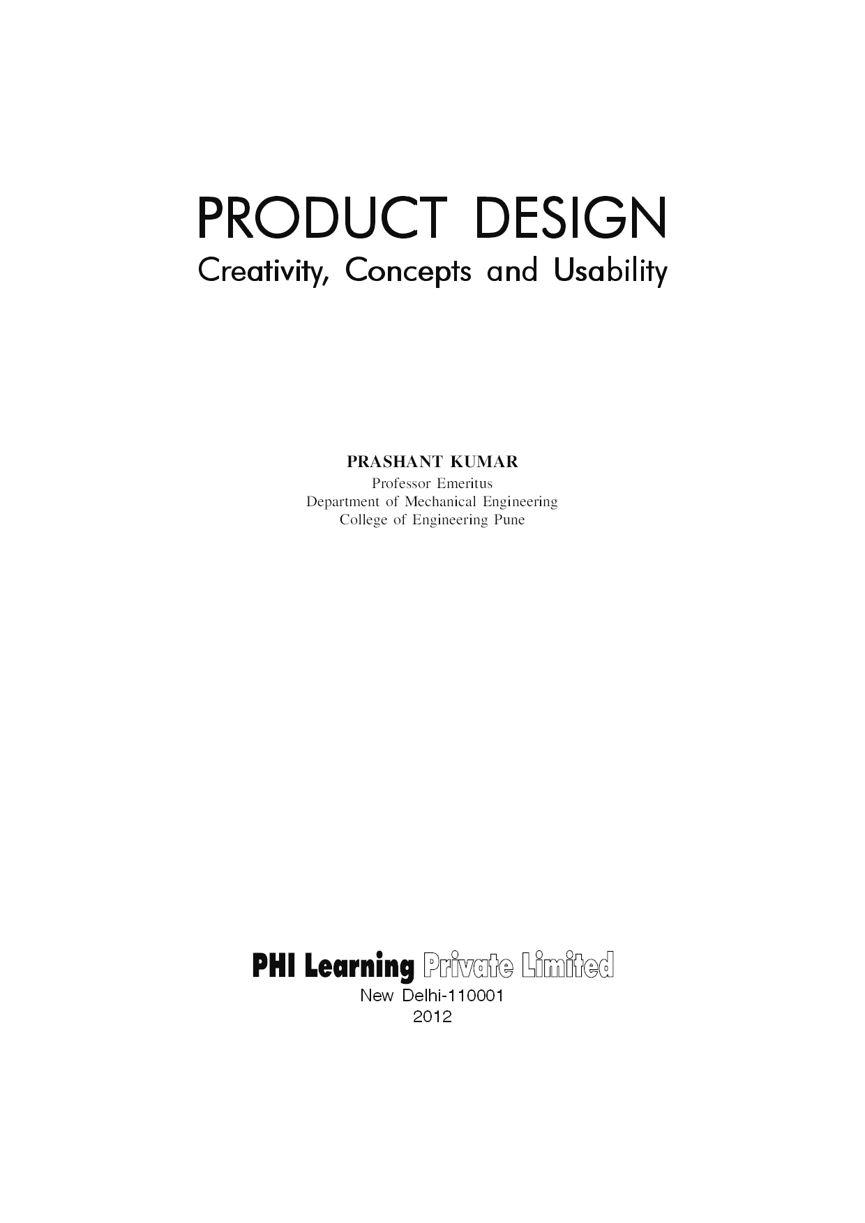 Product Design : Creativity, Concepts And Usability - Page 2