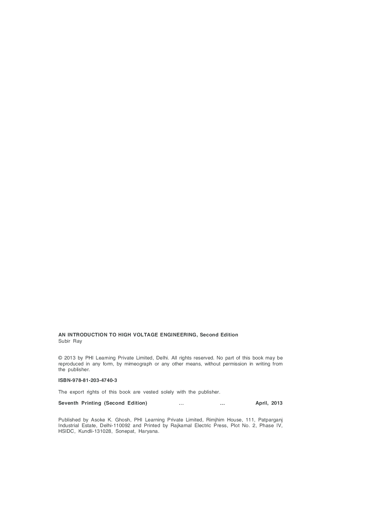 An Introduction To High Voltage Engineering - Page 3