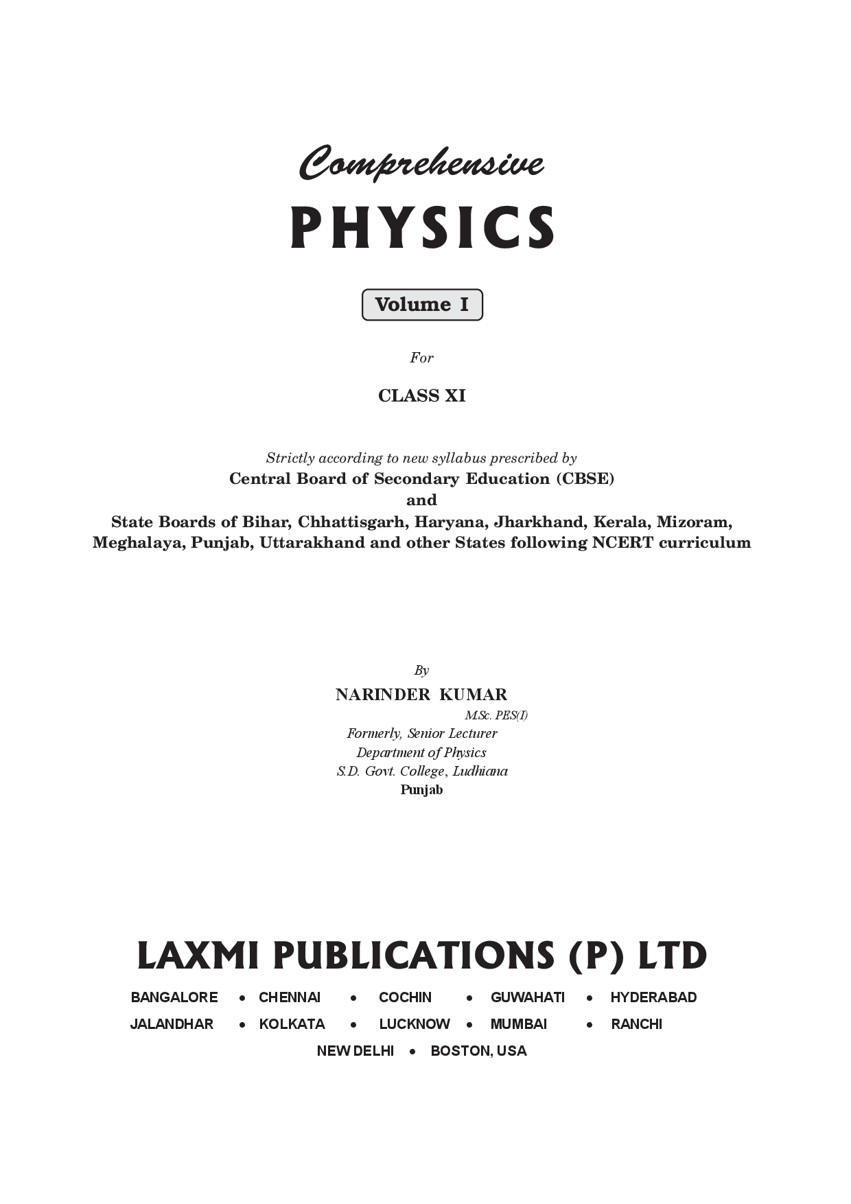Comprehensive Physics XI Vol I & II - Page 5