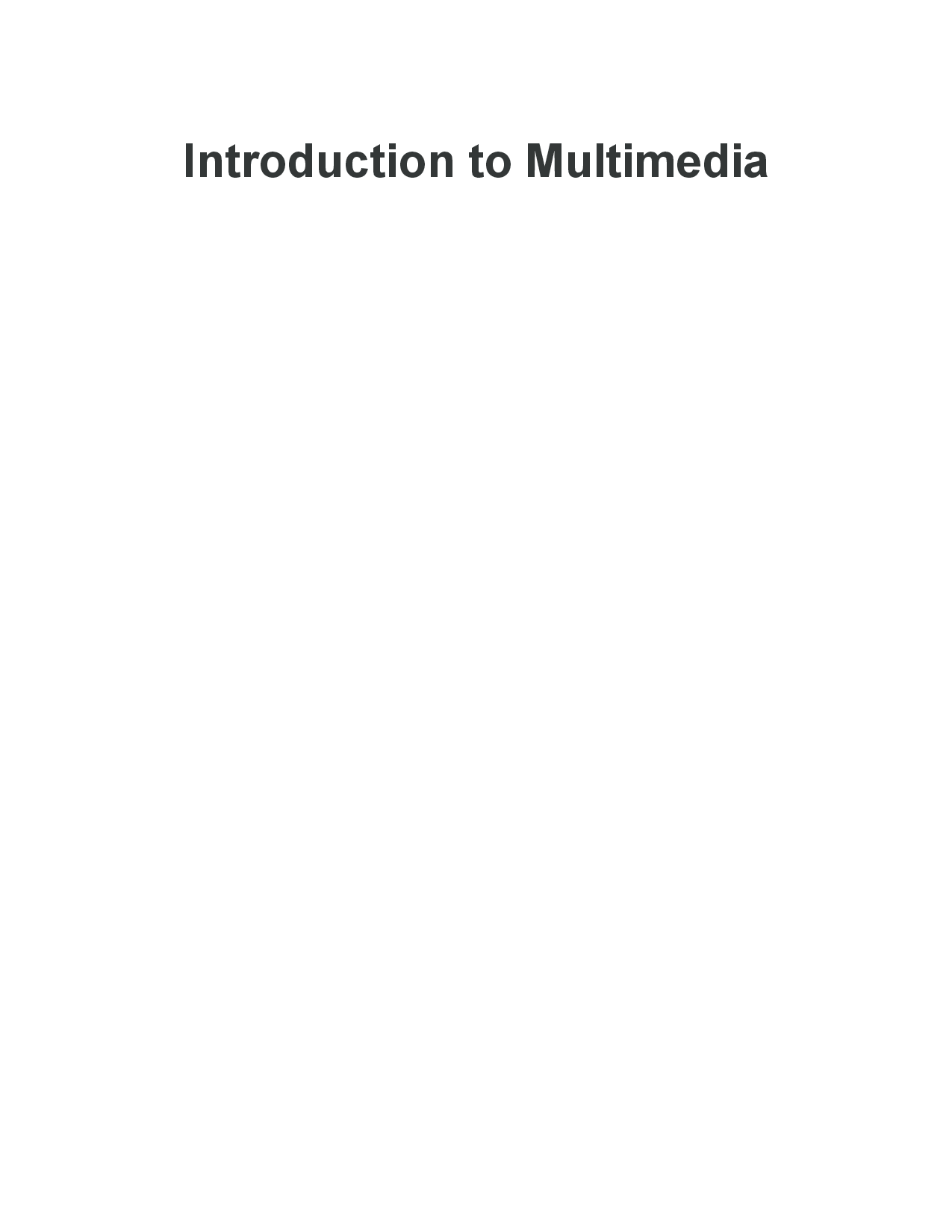 Introduction to Multimedia - Page 2