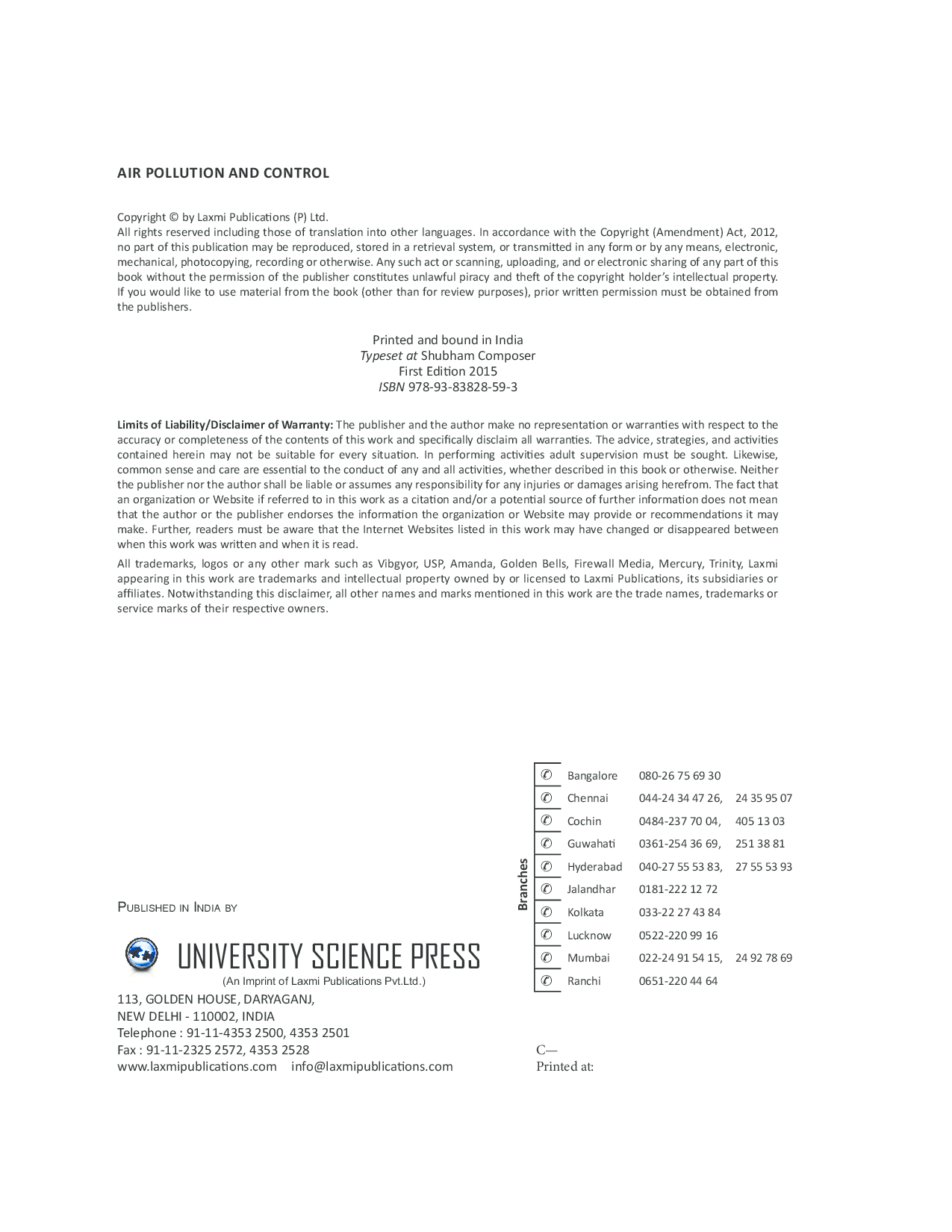 Air Pollution And Control - Page 5