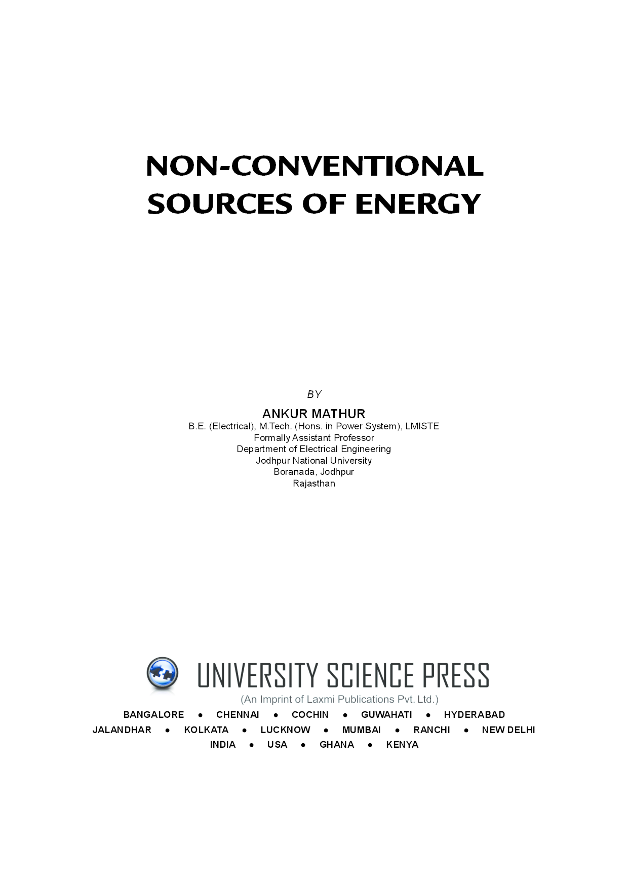 Non-Conventional Sources Of Energy - Page 5
