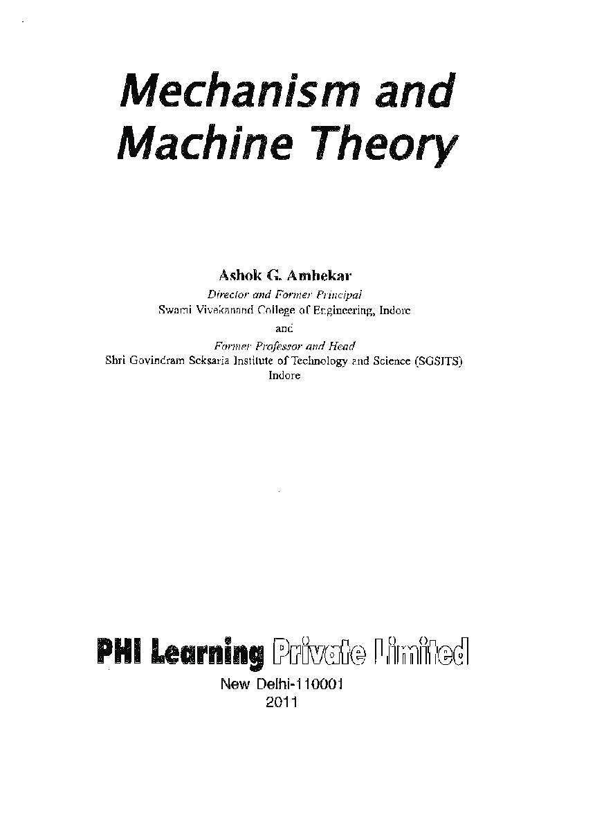Mechanism And Machine Theory - Page 2