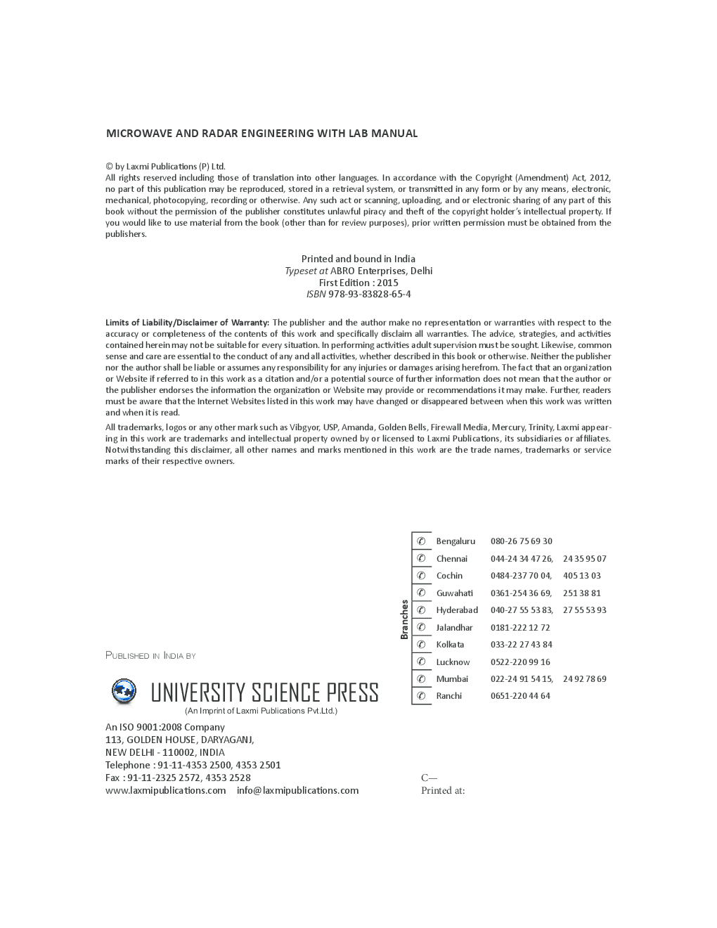 Download Microwave And Radar Engineering With Lab Manual 2022 PDF