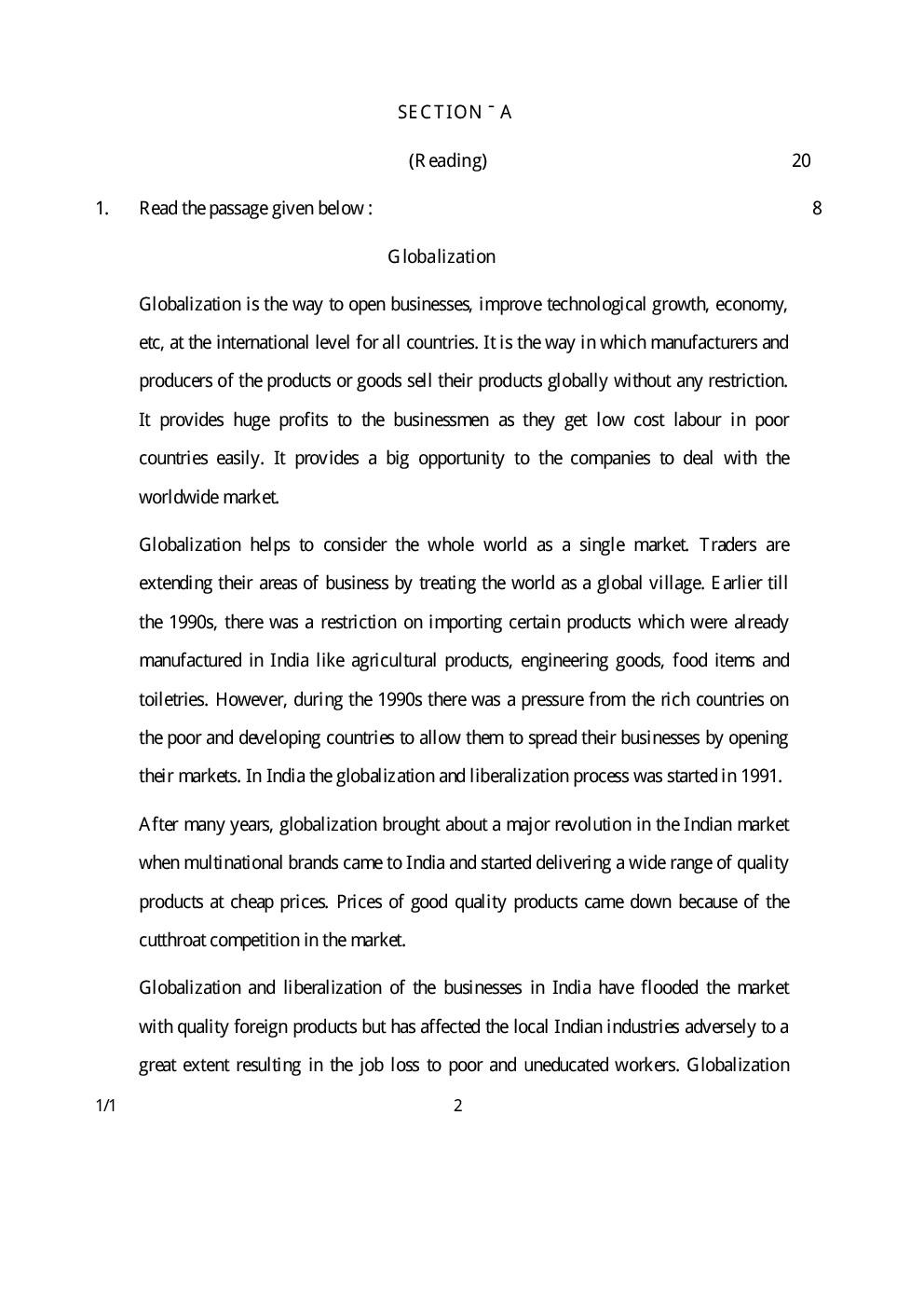 CBSE Question Papers For Class - X English Communicative Set-1 (2018) - Page 3