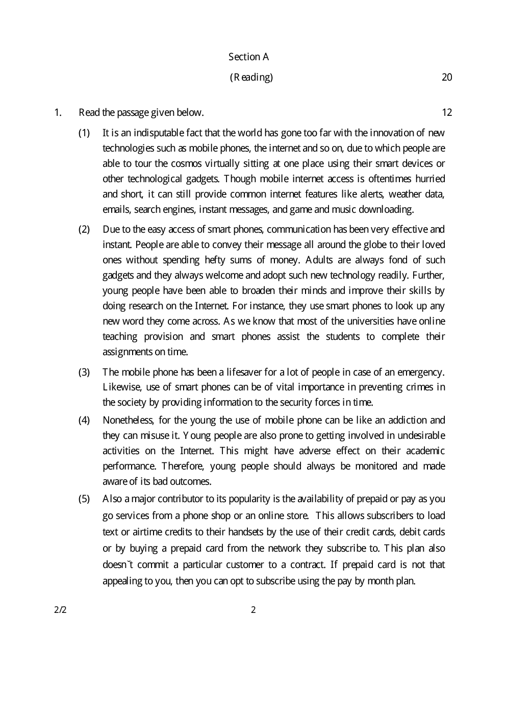 CBSE Question Papers For Class - X English Language & Literature Set-2 (2018) - Page 3