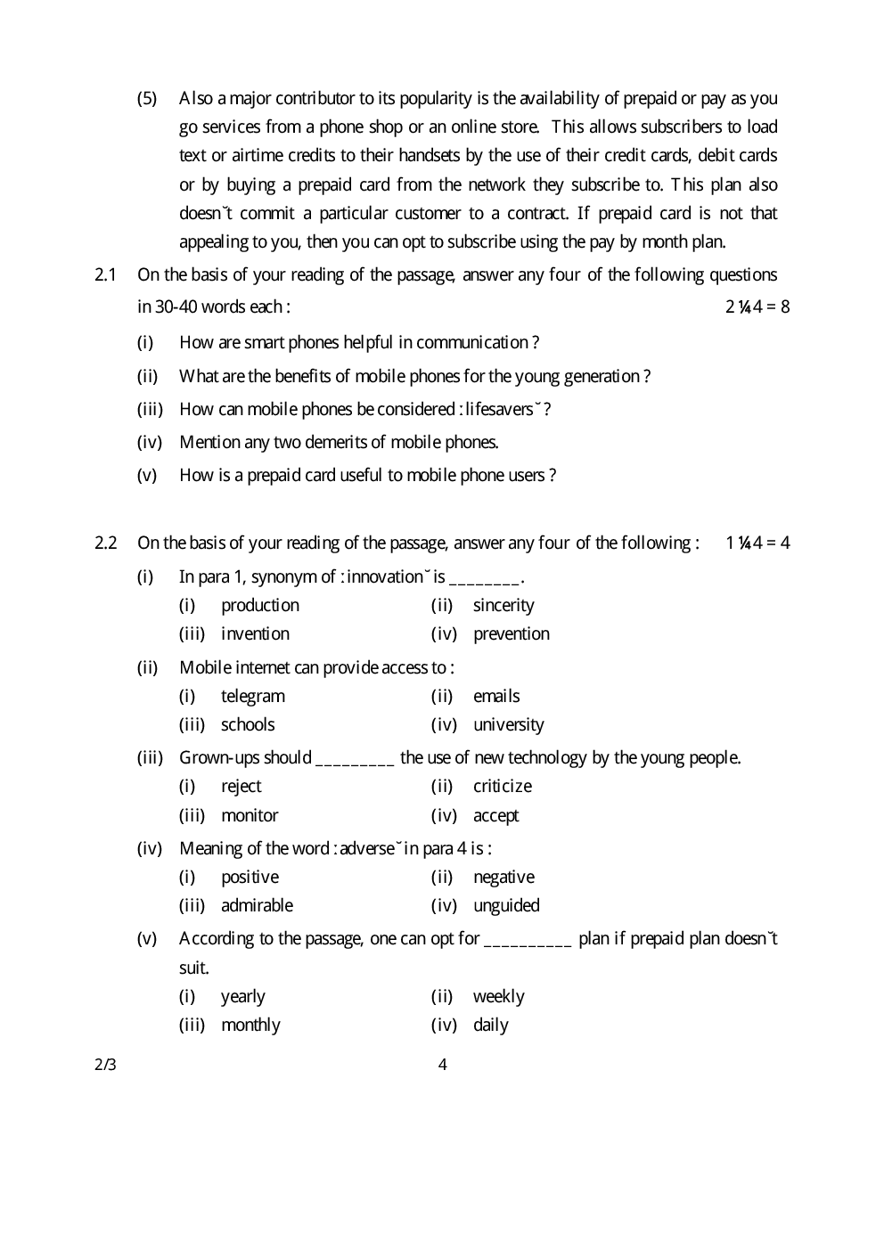 CBSE Question Papers For Class - X English Language & Literature Set-3 (2018) - Page 5