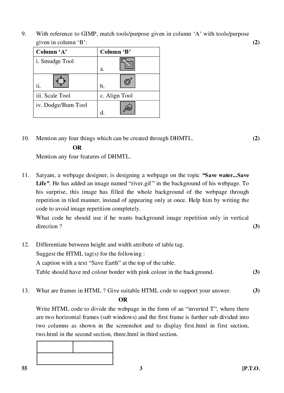 CBSE Question Papers For Class - X Information & Communication Technology Set-4 (2018) - Page 4