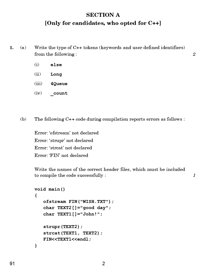 CBSE Question Papers For Class - XII Computer Science Set-4 (2018) - Page 3