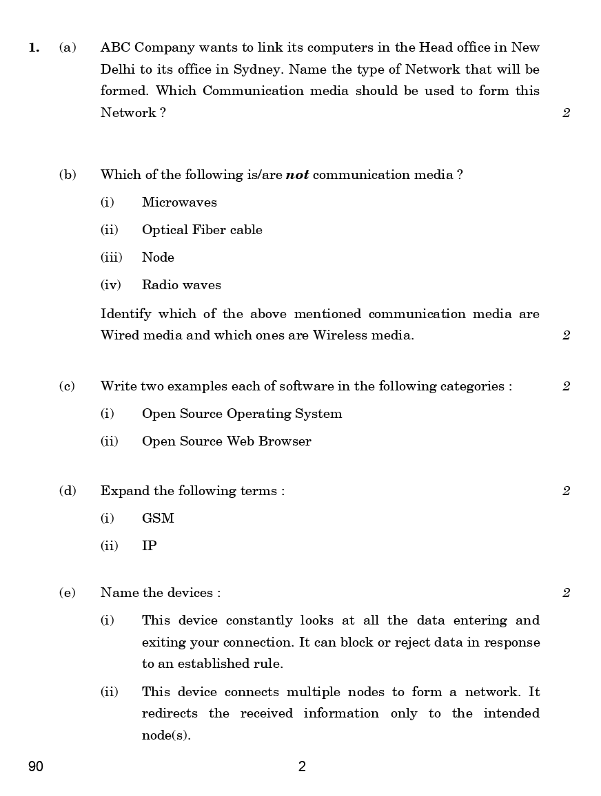 CBSE Question Papers For Class - XII Informatics Practices Set-4 (2018) - Page 3