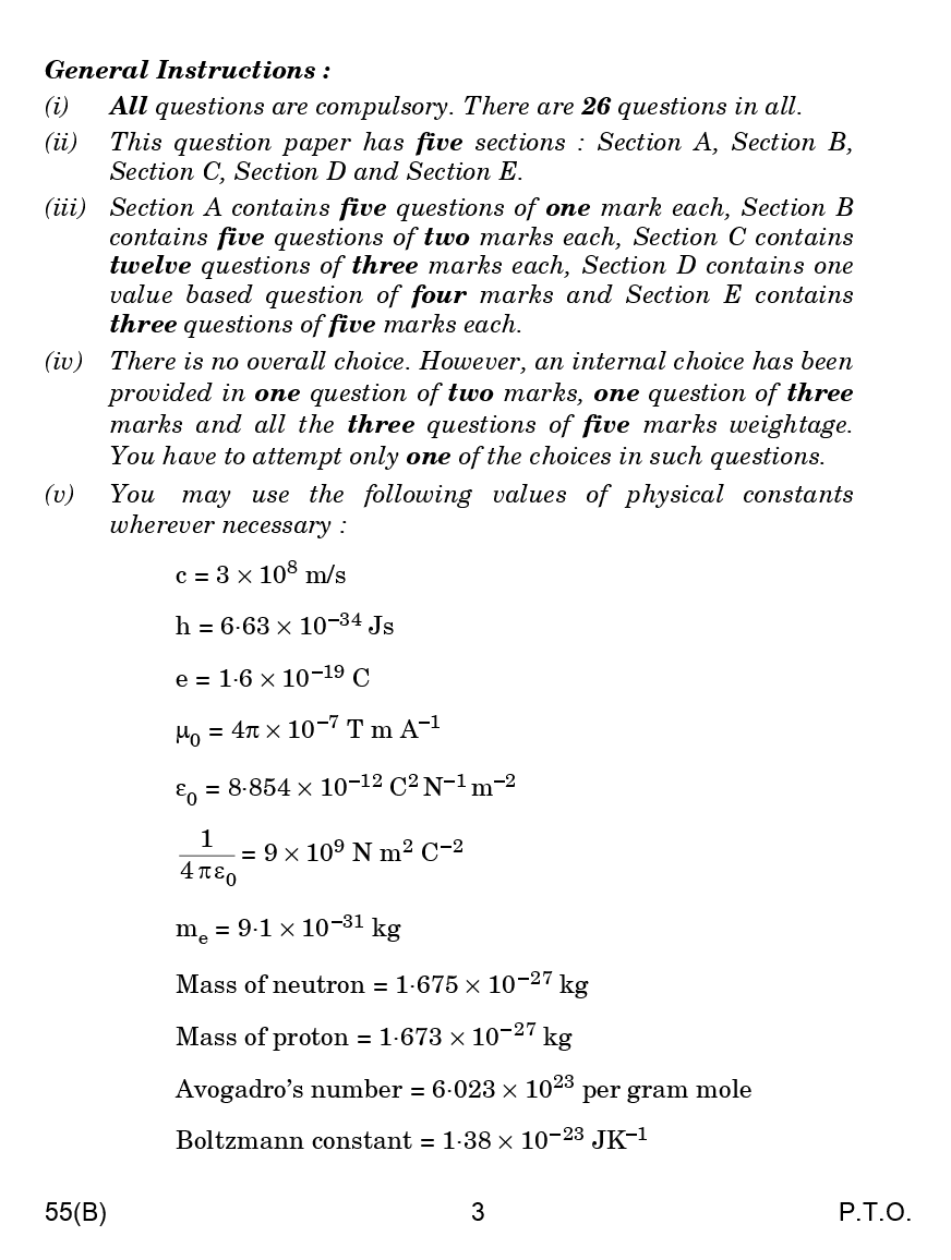 CBSE Question Papers For Class - XII Physics (For Blind Candidates Only) Set-4 (2018) - Page 4