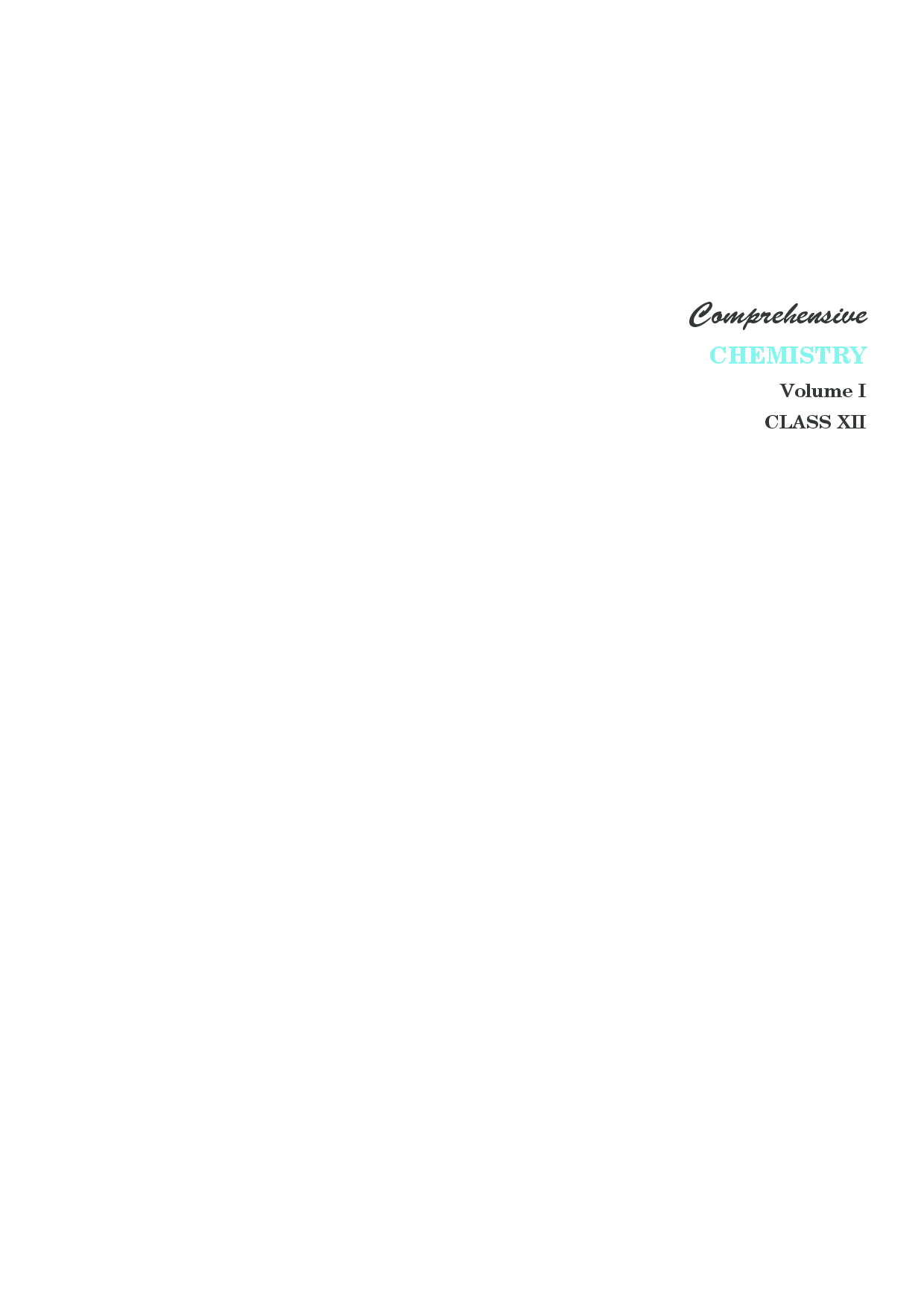 Comprehensive Chemistry XII (Volume I And II) - Page 3