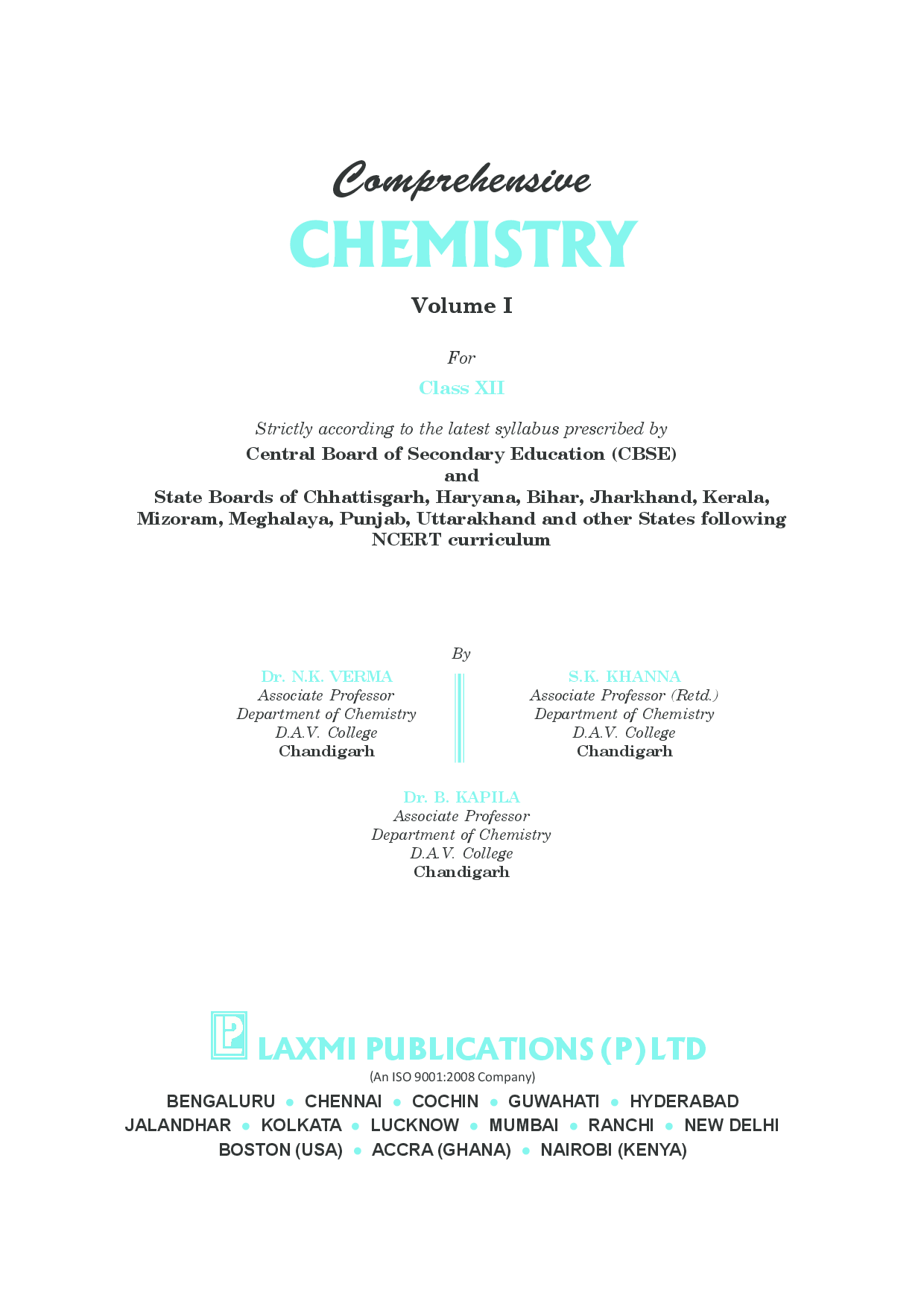 Comprehensive Chemistry XII (Volume I And II) - Page 5