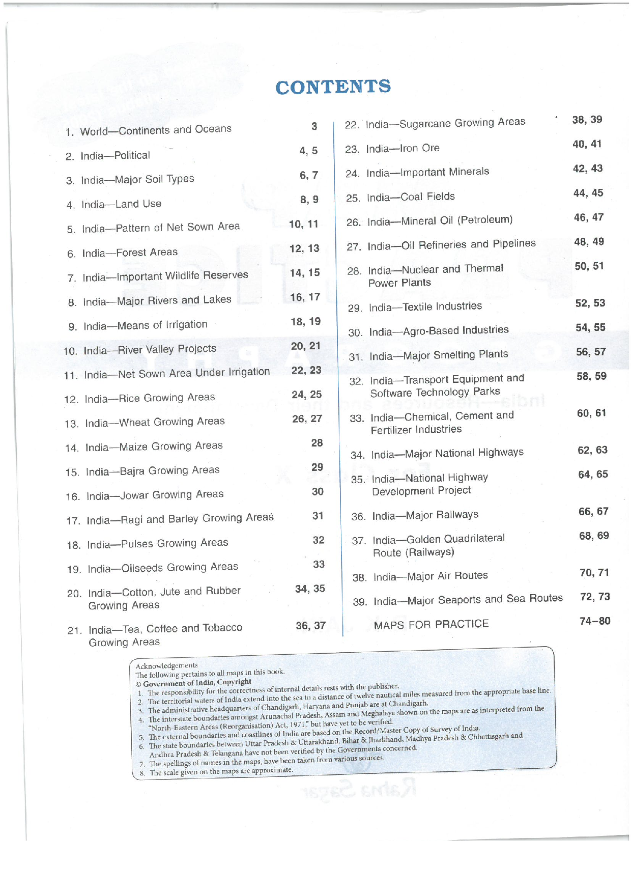 Download CBSE Geography Map Practice For Class 10 PDF Online 2022 by R K Jain