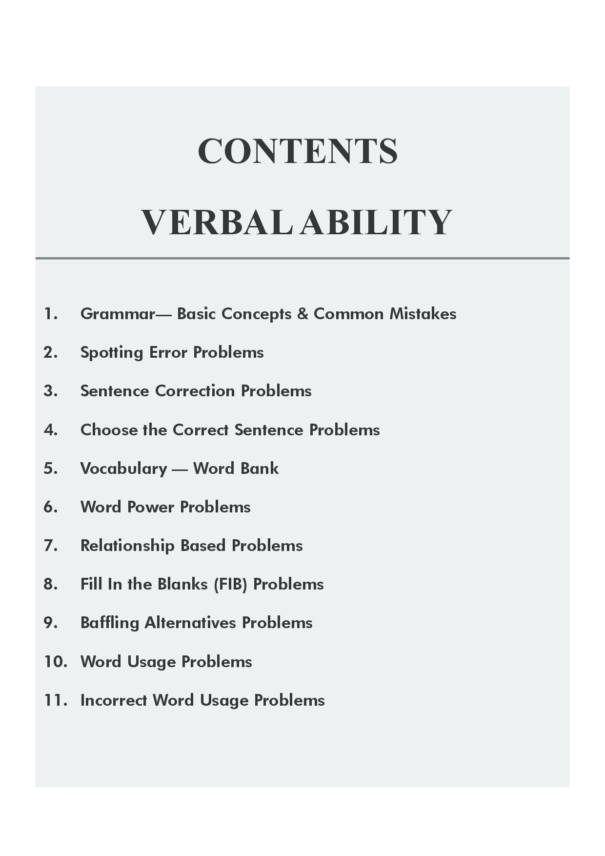 Verbal Ability (Grammar And Vocabulary) for CAT Exam - Page 2