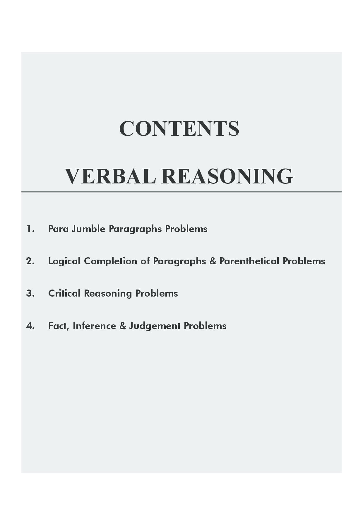 Verbal Reasoning (Para Synthesis And Critical Reasoning) for CAT Exam - Page 2