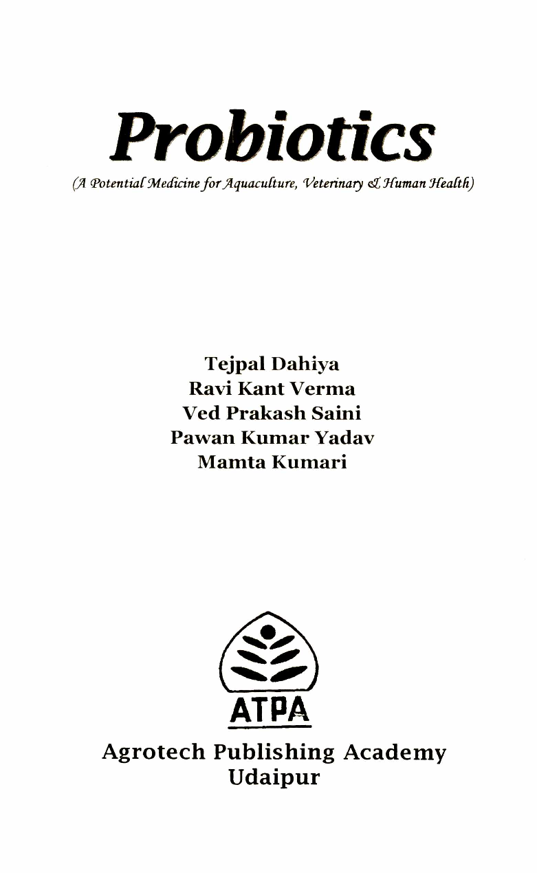 Probiotics (A potential Medicine For Aquaculture, Veterinary & Human Health) - Page 2
