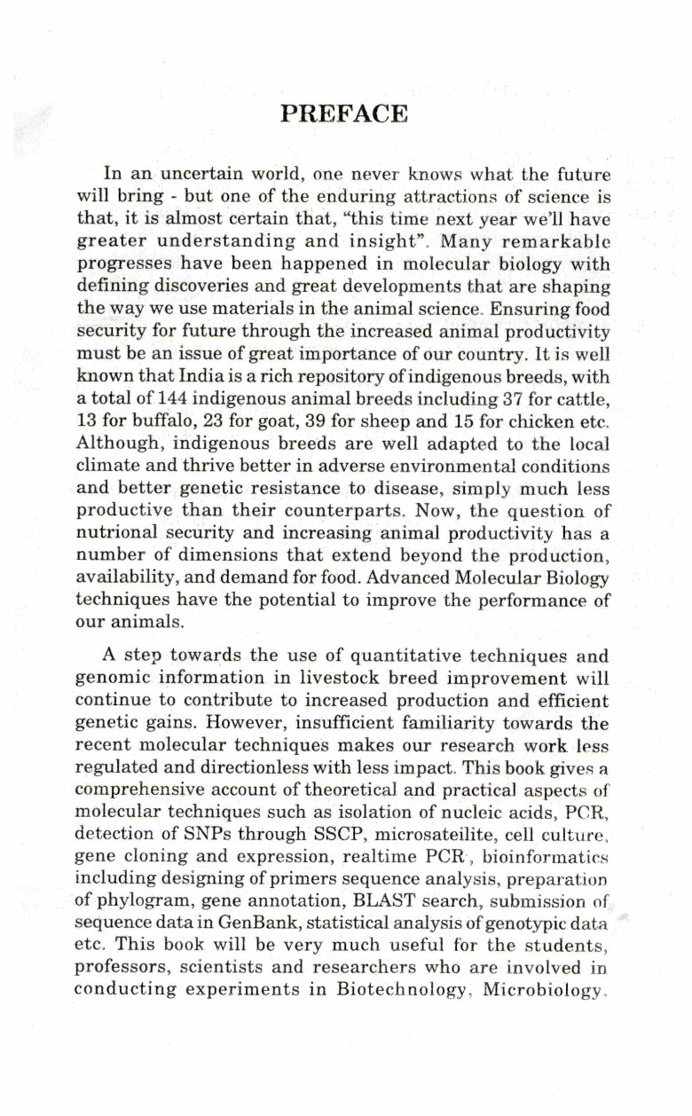Animal Genomics for Conservation And Productivity - Page 4