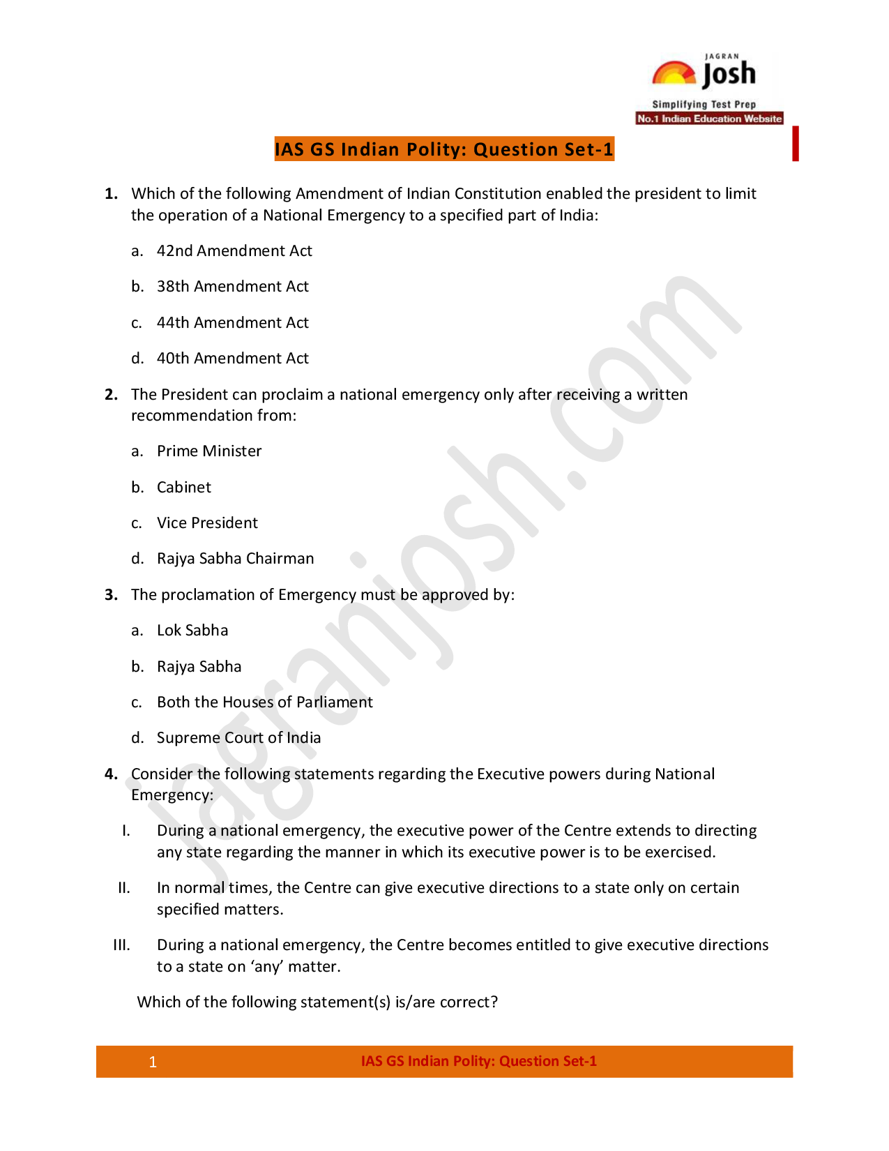 IAS GS : Indian Polity Question Bank ebook - Page 2