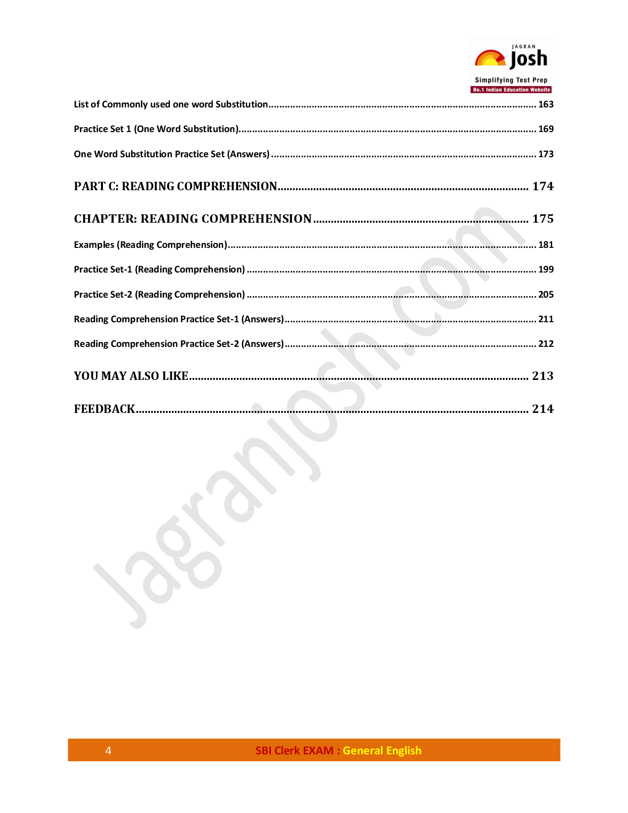 SBI Clerk Exam  General English - Page 4