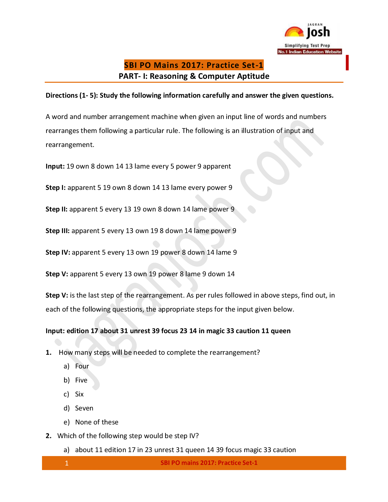 SBI PO Mains Mock Test eBook - Page 2