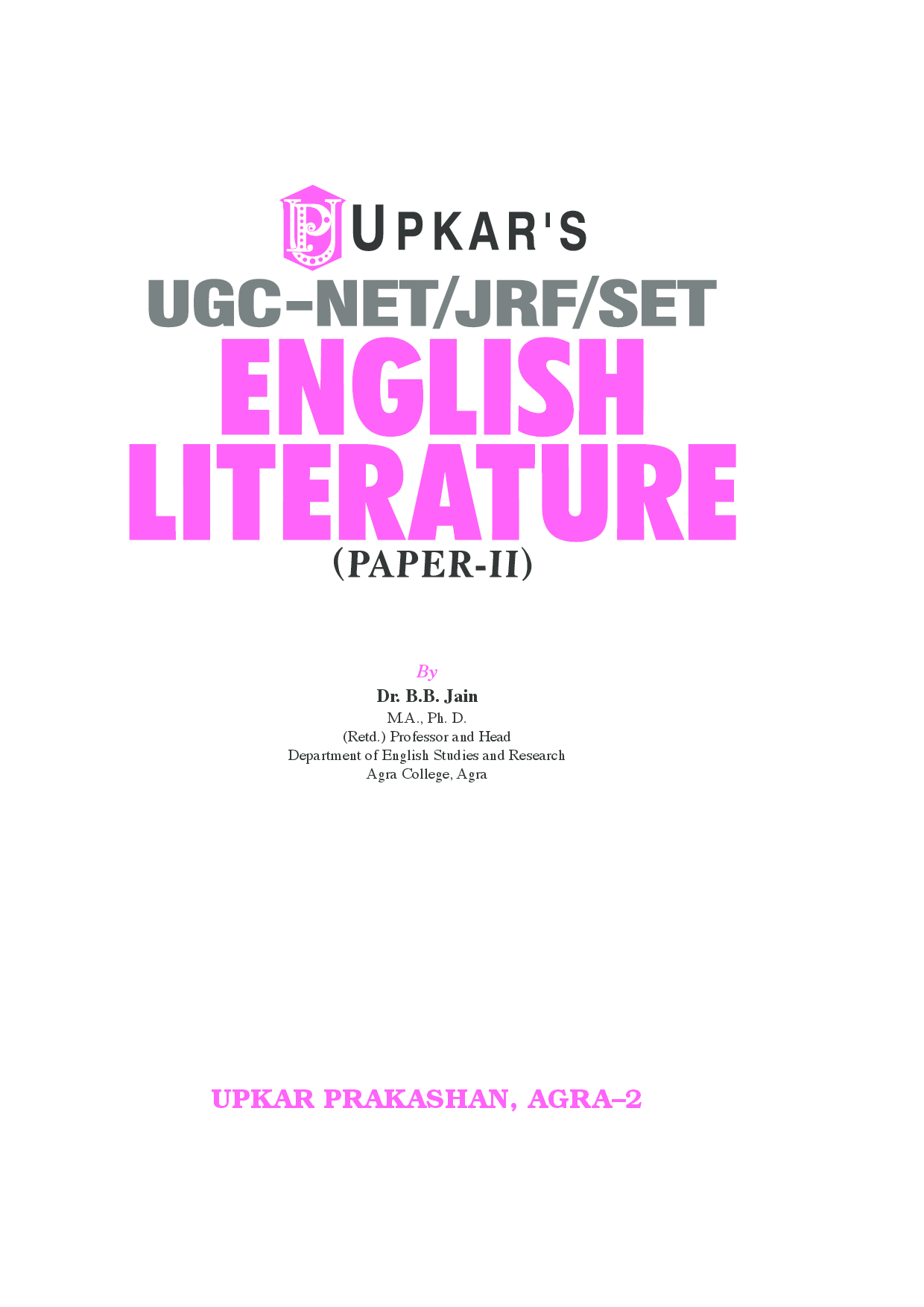 UGC-NET/JRF/SLET English Litt. (Paper II) - Page 2