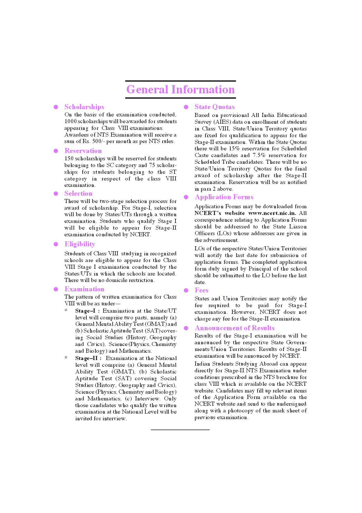 National Talent Search Exam. ( for Class VIII) - Page 5