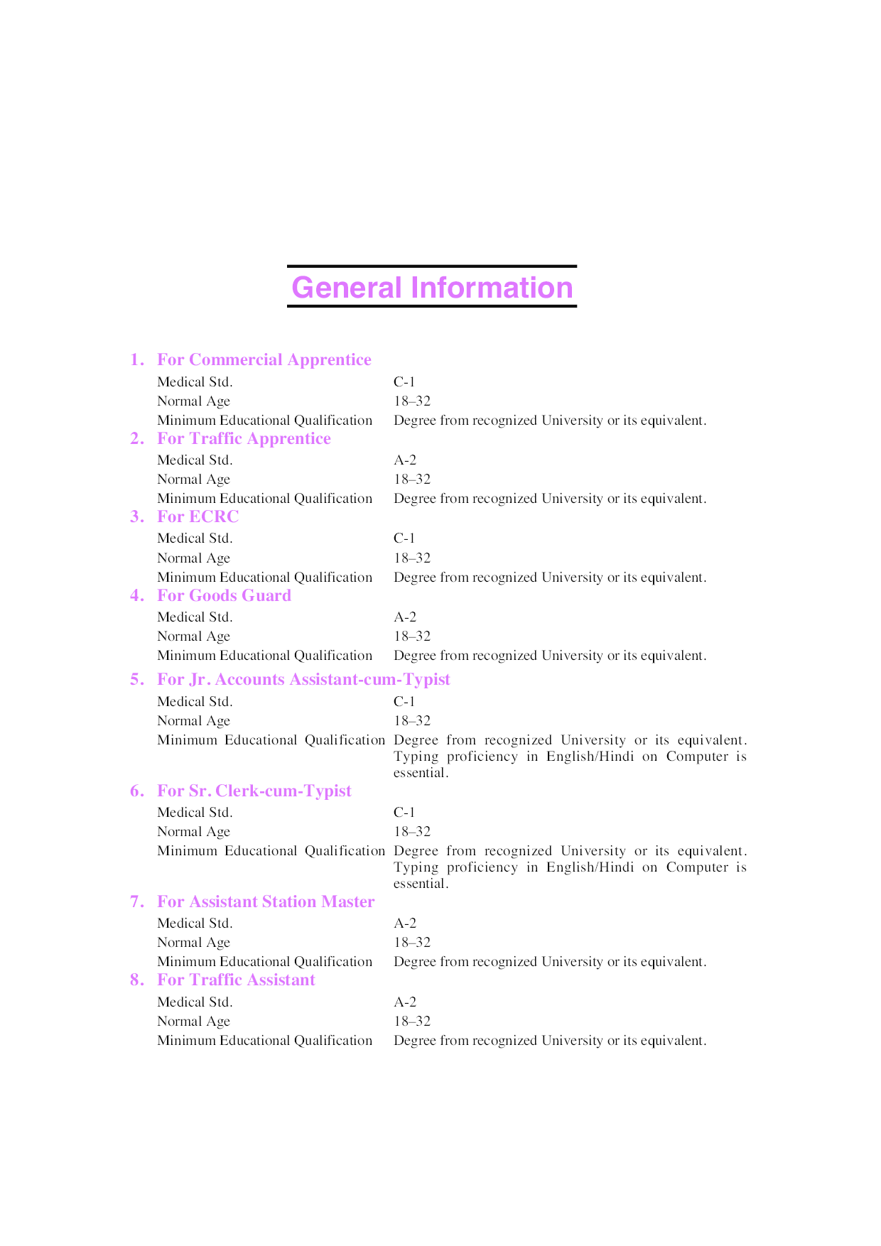 RRB Common Exam. (For Non-Technical Cadre) - Page 5