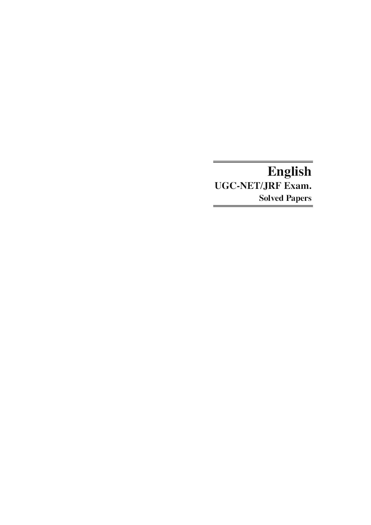 UGC NET/JRF Exam. Solved Papers English - Page 4