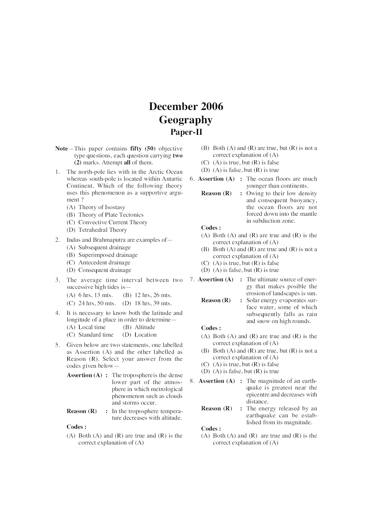 UGC NET/JRF Exam. Solved Papers Geography - Page 5