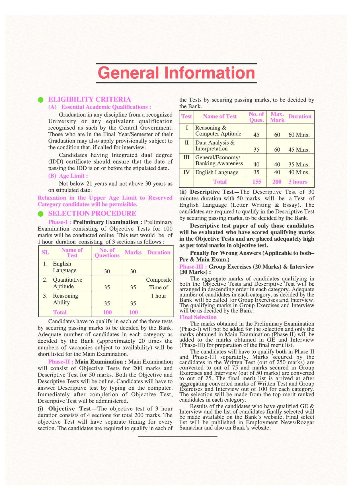 स्टेट बैंक प्रोबेशनरी ऑफिसर्स प्रारंभिक परीक्षा  - Page 5