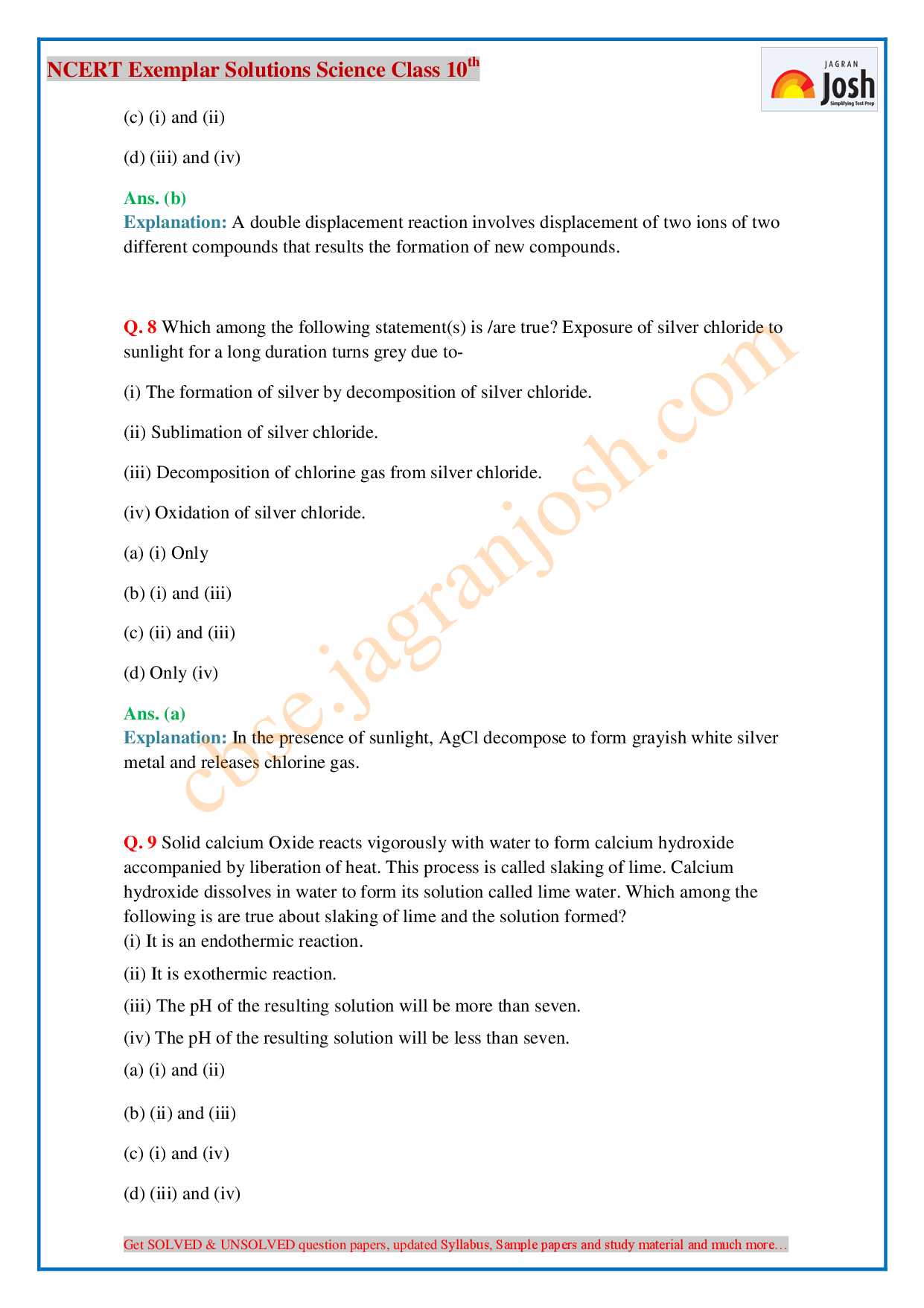 NCERT Exemplar Problems And Solutions : Science Class 10 - Page 5