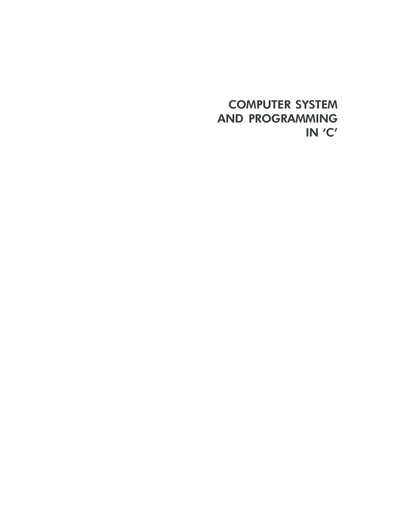 Computer System and Programming C - Page 3