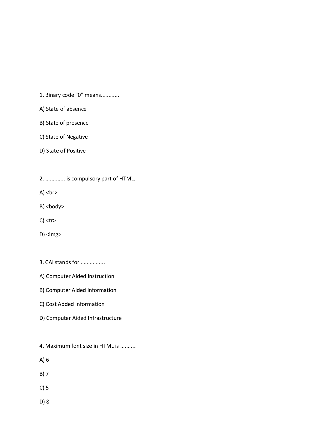 Basic IT Objective Type Questions With Answer - Page 2