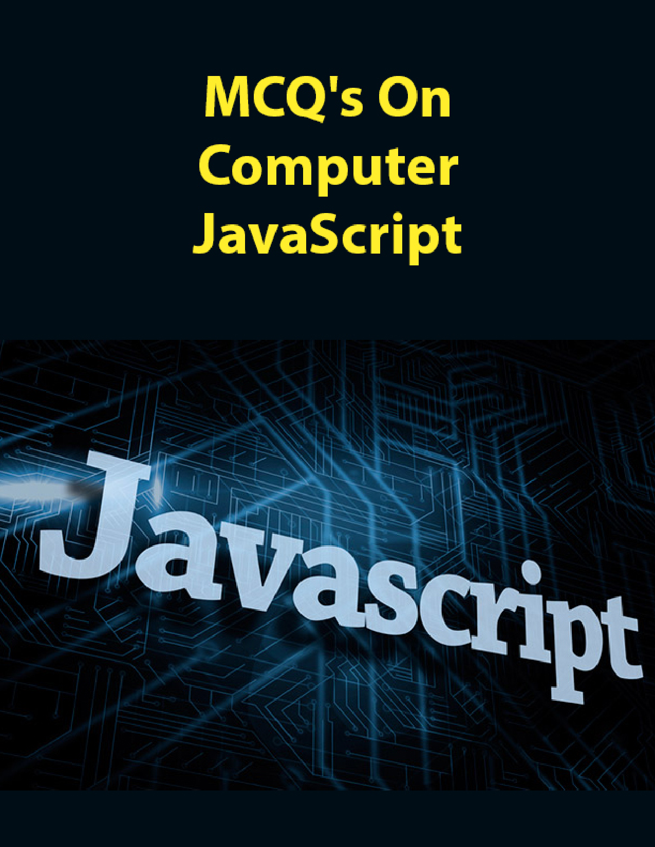 MCQs On Computer JavaScript - Page 1